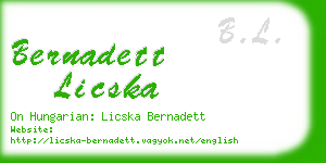 bernadett licska business card